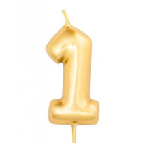 Candelina 4,5cm Oro Metallizzato N.1 Oro Metallizzato 4.5cm
