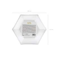 Piatto di Carta 18cm Esagonale Oro Metallizzato 18 Anni 6pz Tavola 18° Compleanno