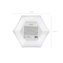 Piatto di Carta 18cm Esagonale Oro Metallizzato 30 Anni 6pz Tavola 30° Compleanno