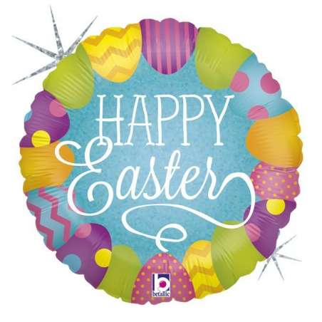 Palloncino in Foil 18" Buona Pasqua "Easter Egg Hunt" Pasqua Grabo