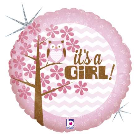 Palloncino in Foil 18" E' una bimba "It's a Girl!" Nascita e Battesimo Grabo