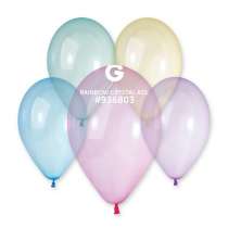 Palloncino in Lattice 13" G120 Crystal Arcobaleno "Crystal Rainbow" 50pz Gemar Crystal Tutte le Misure
