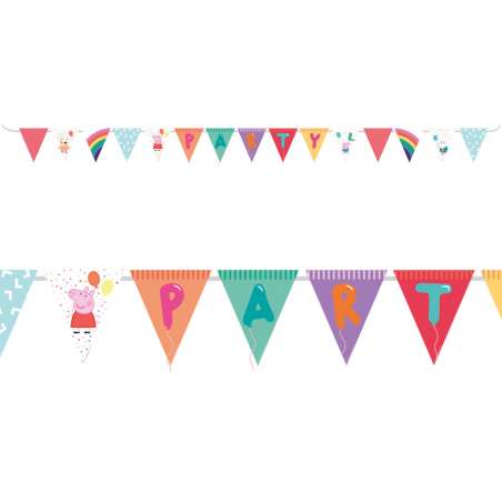 Festone Bandierina con Peppa Pig "Party" 3,3mt Peppa Pig