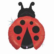 Palloncino in Foil 27" Super Shape Coccinella "Little Ladybug" Animali Grabo