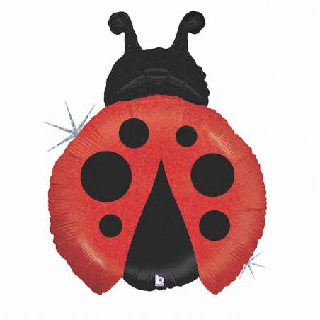 Palloncino in Foil 27" Super Shape Coccinella "Little Ladybug" Animali Grabo