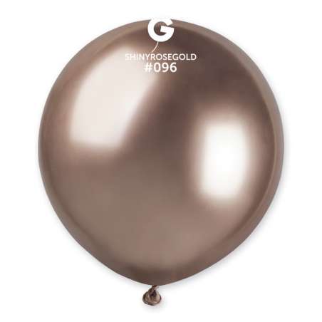 Palloncino in Lattice 19" GB150 Rose Gold "Shiny Rose Gold 096" 25pz Gemar Shiny "Round"