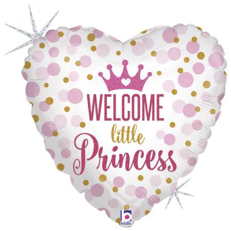 Palloncino in Foil 18" Nascita "Welcome Little Princess" Nascita e Battesimo Grabo