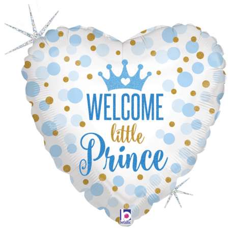 Palloncino in Foil 18" Nascita "Welcome Little Prince" Nascita e Battesimo Grabo
