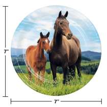 Piatto di Carta 18cm Cavallo "Horse and Pony" 8pz Festa Tema Cavallo "Horse"