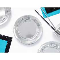 Piatto di Carta 18cm Argento Metallizzato "Silver Metal" 6pz Argento "Silver"
