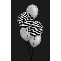 Palloncino in Foil 18" Stampato Zebra "Zebra Stripes Pattern" Animal Print "Safari"