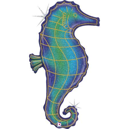 Palloncino in Foil 36" Super Shape Cavalluccio Marino "Seahorse" Pesci e Mare Grabo