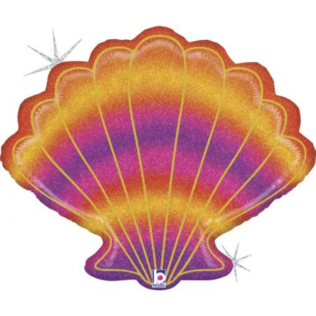 Palloncino in Foil 30" Super Shape Conchiglia "Seashell" Pesci e Mare Grabo