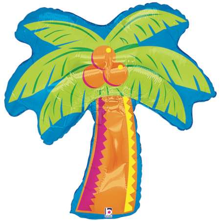 Palloncino in Foil 37" Super Shape Palma Tropicale "Tropical Palm" Pesci e Mare Grabo