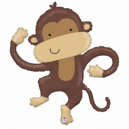 Palloncino in Foil 40" Super Shape Scimmia "Monkey Buddy" Animali Grabo