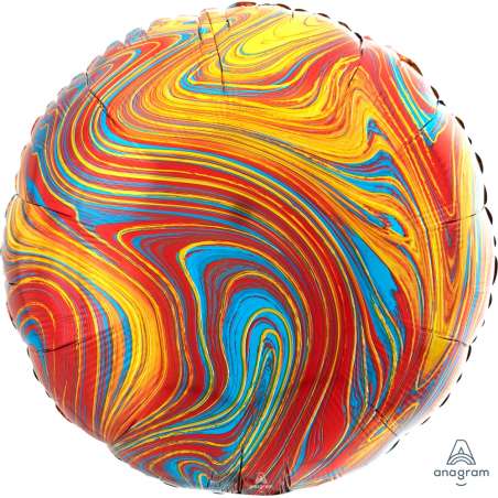 Palloncino in Foil 18" Tondo Multicolor Marmorizzato "Marblez Colorful Circle" Marmorizzati "Marblez"