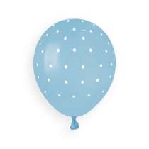 Palloncino in Lattice 5" AS50 Macaron Assortito con Pois Bianco 100pz Gemar Pois "Polka Dots"