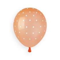 Palloncino in Lattice 5" AS50 Macaron Assortito con Pois Bianco 100pz Gemar Pois "Polka Dots"