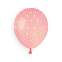 Palloncino in Lattice 5" AS50 Macaron Assortito con Pois Bianco 100pz Gemar Pois "Polka Dots"