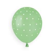 Palloncino in Lattice 5" AS50 Macaron Assortito con Pois Bianco 100pz Gemar Pois "Polka Dots"