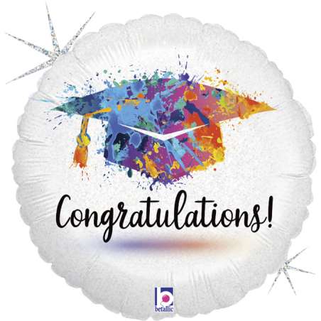 Palloncino in Foil 18" Laurea "Grad Congrats" Laurea Grabo