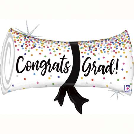 Palloncino in Foil 31" Super Shape Pergamena "Grad Diploma" Laurea Grabo