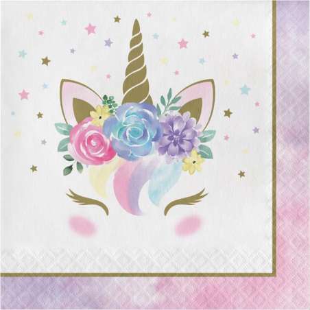 Tovagliolo di Carta 33x33cm Unicorno "Unicorn Baby" 16pz Unicorno "Unicorn"