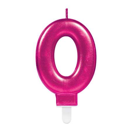 Candelina 9cm Fucsia Metallizzato N.0 Outlet Candeline