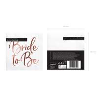 Tovagliolo di Carta 33x33cm per Addio al Nubilato Futura Sposa "Bride To Be" 20pz Addio al Nubilato
