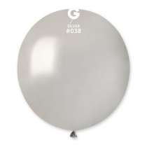 Palloncino in Lattice 19” GM150 Argento “Silver 038” 50pz Gemar Metallic 19" GM150
