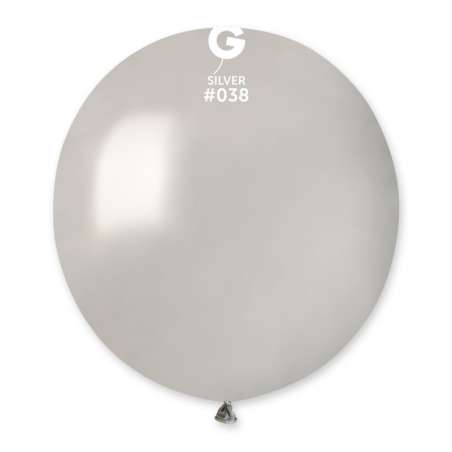 Palloncino in Lattice 19” GM150 Argento “Silver 038” 50pz Gemar Metallic 19" GM150