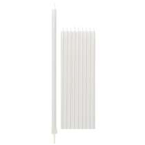 Candelina Stelo 15cm Bianco 12pz Candeline Stelo