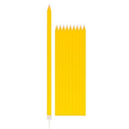 Candelina Stelo 15cm Giallo 12pz Candeline Stelo