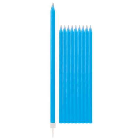 Candelina Stelo 15cm Azzurro 12pz Candeline Stelo
