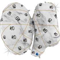 Palloncino in Foil 43" Super Shape Marmorizzato Numero 40 "Marble Black" Marble Grabo