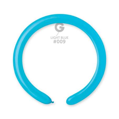 Palloncino in Lattice 2” Modellabile D4 Celeste "Light Blue 009" 100pz Gemar Standard Modellabili 2" D4