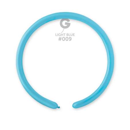 Palloncino in Lattice 1" Modellabile D2 Celeste "Light Blue 009" 100pz Gemar Standard Modellabili 1" D2