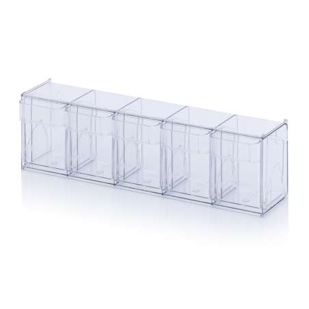 Set di Contenitori Ribaltabili in Plastica 5pz Articoli Tecnici