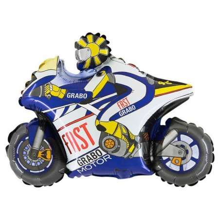 Palloncino in Foil 14" Mini Shape Moto GP Blue Sport e Veicoli Grabo