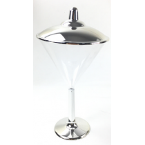Coperchio di Plastica per Coppe e Calici Argento Metallizzato Contenitori per Confettate