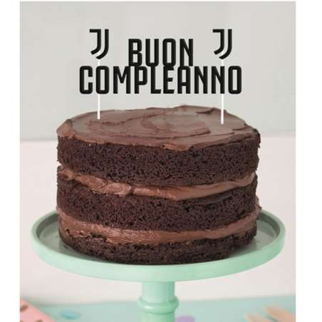 Cake Topper Buon Compleanno Juventus 17cm Juventus