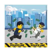 Tovagliolo di Carta 33x33cm con Lego City 20pz Lego City