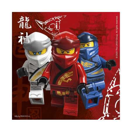 Tovagliolo di Carta 33x33cm con Lego Ninjago 20pz Lego Ninjago