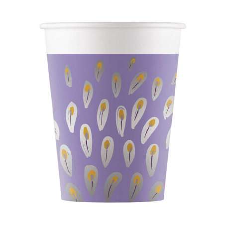 Bicchiere di Carta 200ml con Pavone "Peacock" 8pz Pavone "Peacock"