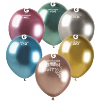Palloncino in Lattice 5" AB50 Assortito "Shiny Assorted 082" 100pz Gemar Shiny "Round"