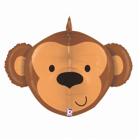 Palloncino in Foil 27" Super Shape Dimensionale Scimmia "Monkey" Animali Grabo