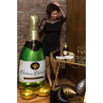 Palloncino in Foil 60" AirLoonz Bottiglia Champagne "Cheers" Standups ad Aria "No Elio"