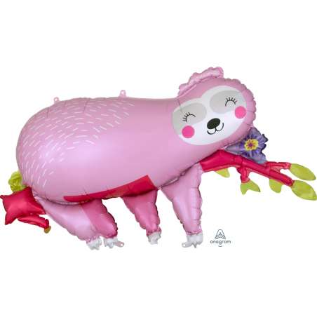 Palloncino in Foil 37" Super Shape Bradipo "Sloth" Animali (Giungla e Bosco)