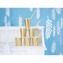 Bicchiere di Carta 220ml Oro Metallizzato "Gold" 6pz Oro "Gold"