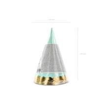Cappellino a Cono Macaron e Oro Assortito 6pz Trombette e Cappellini